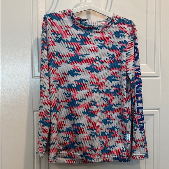Magellan Outdoors Other - Magellan Outdoors Kids Camo Long Sleeve Shirt - Blue, Red, White